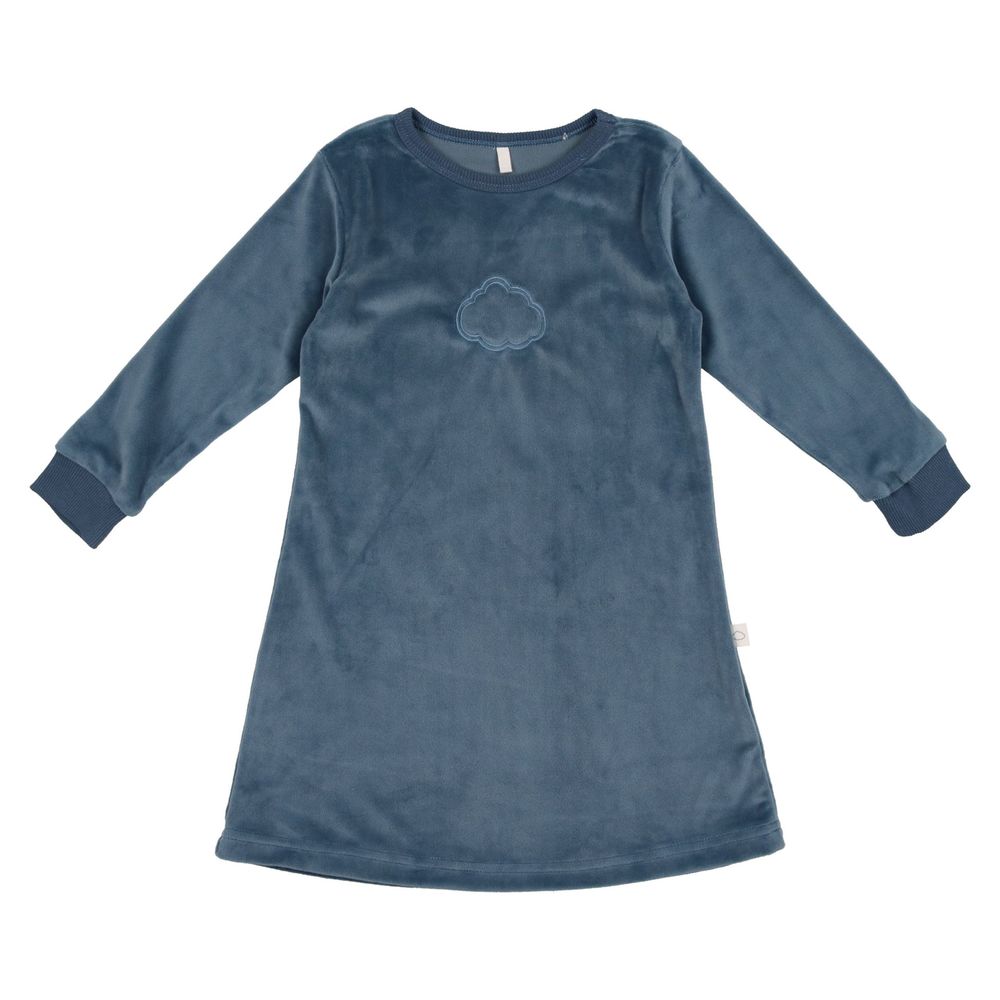 Pouf Baby's Velour Nightgown In Blue